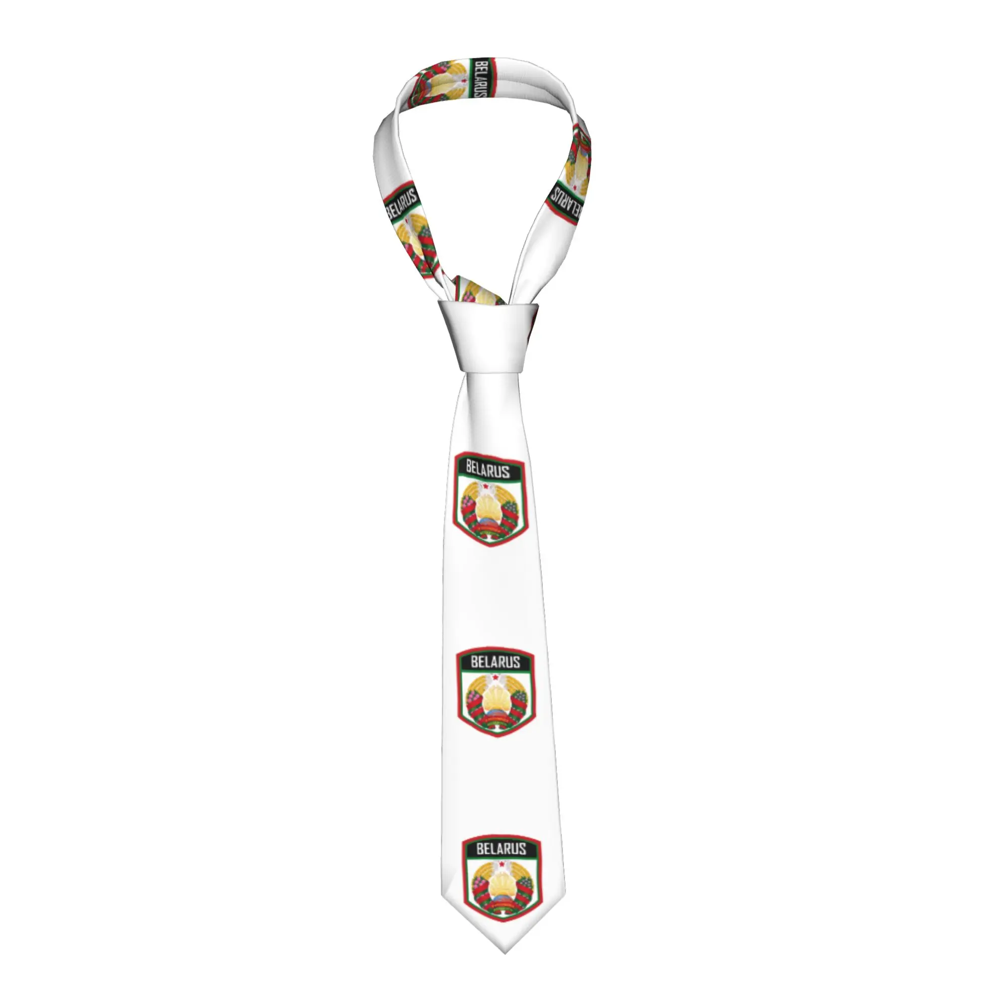gravata-de-seda-masculina-com-emblema-do-brasao-da-bielorrussia-–-orgulho-bielorrusso-formal-para-escritorio