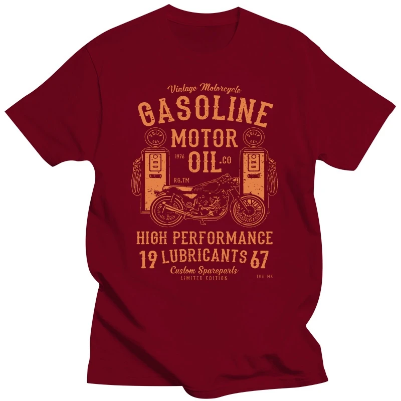 2018 Hot Sale 100% Cotton Essence Motor Oil Vintage T Shirt Biker Moto Moteurs Spirit T Shirt Tee Shirt 016712