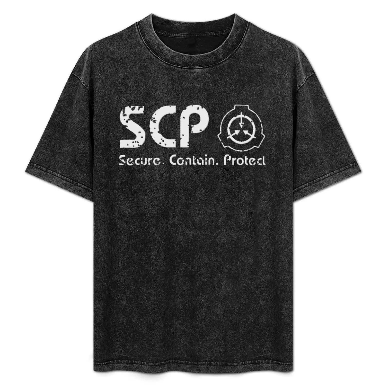 SCP - SECURE ? CONTAIN ? PROTECT White T-Shirt man clothes customizeds shirts graphic tee hippie clothes mens plain t shirts