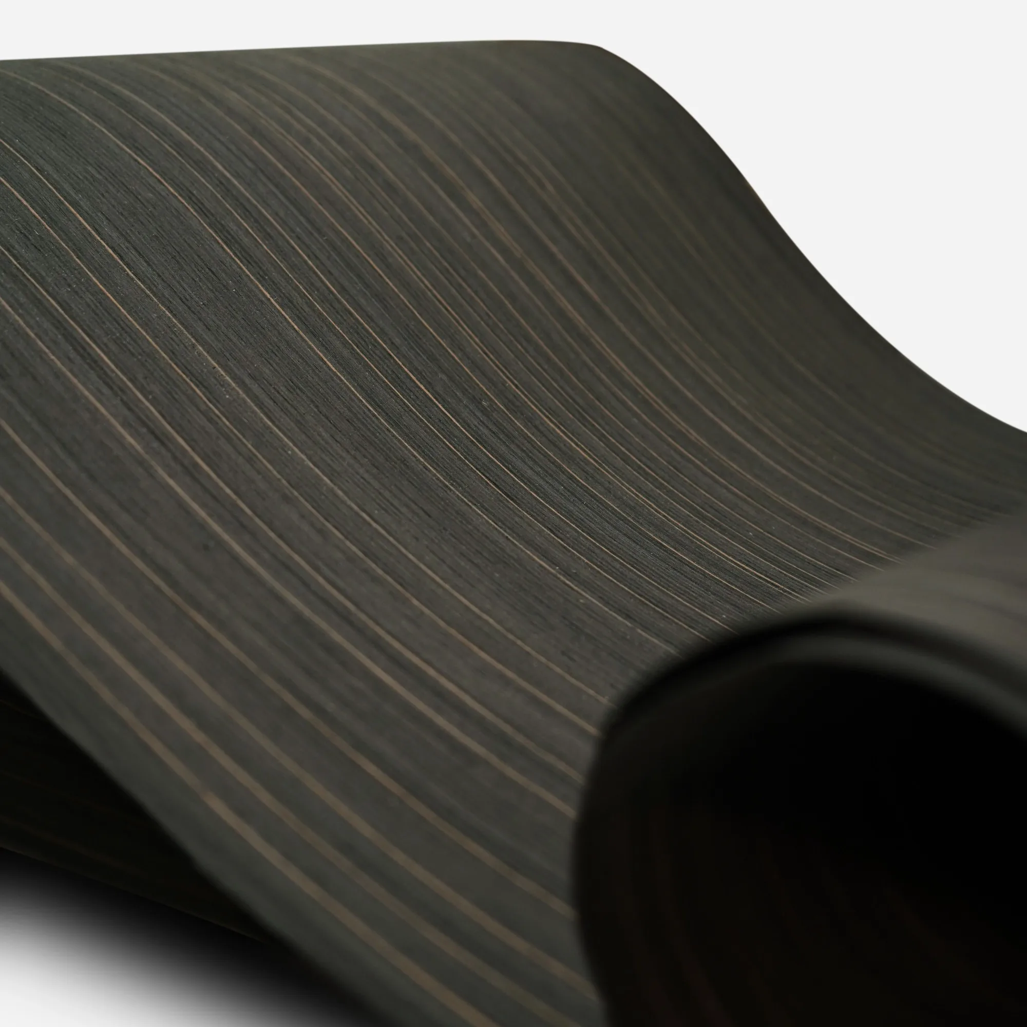 58x250cm Amara Ebony Engineered Wood Veneer, Reconstituted Fleece Backed Composite Wood Veneer Sheet for Furniture Renovation