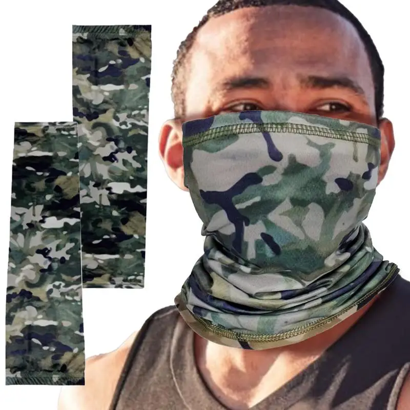 Ice Silk Neck Gaiter Face Cover Neck Gaiter For Hot Weather Cycling Blocks Sun Light Sports Bandana Face Masque Cooling For