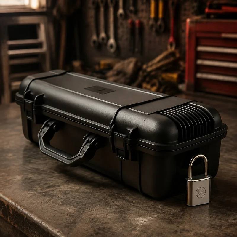 Durable Protective Case with Foam Interior for Cameras and Tools, Shock-Resistant Hard Shell, Available in 6 Sizes