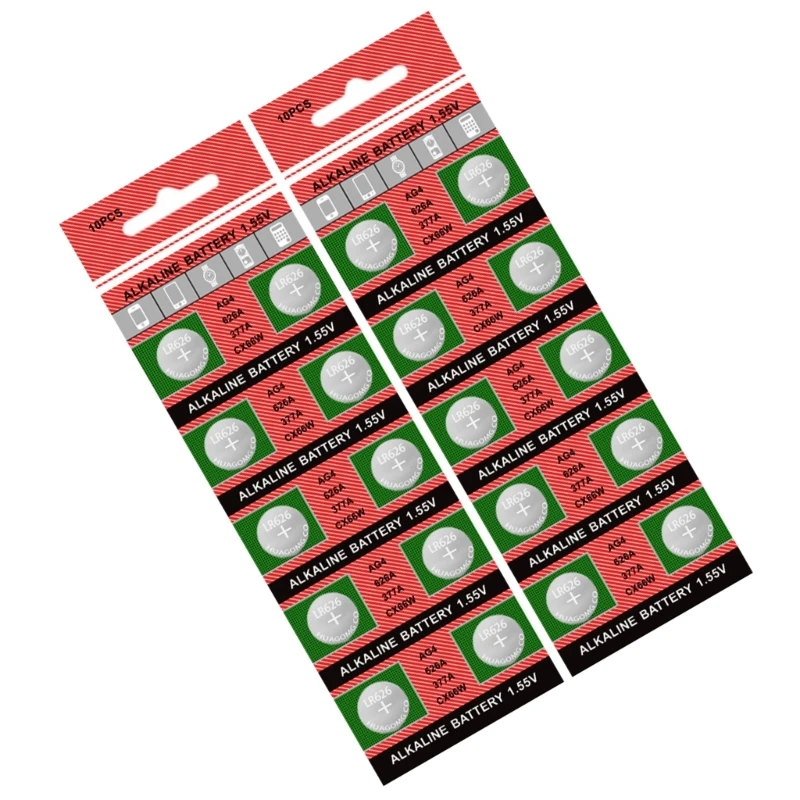 Multipacks of 20/10 AG4 377 LR626 Watch Battery Alkaline Button Cell Batteries Button Batteries for Toy & Timepieces