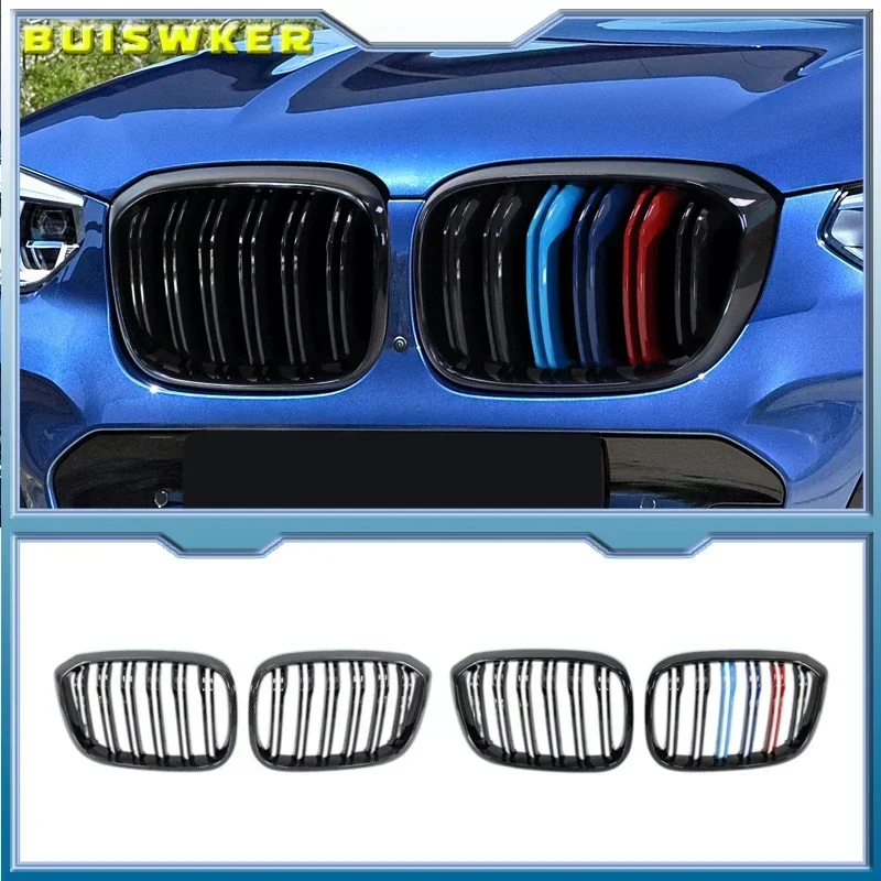 

Front Kidney Grill For BMW X3 G01 G08 X4 G02 2018-2021Pre-lci ABS Gloss Black M-tri Color Racing Grills Replacement Car Styling