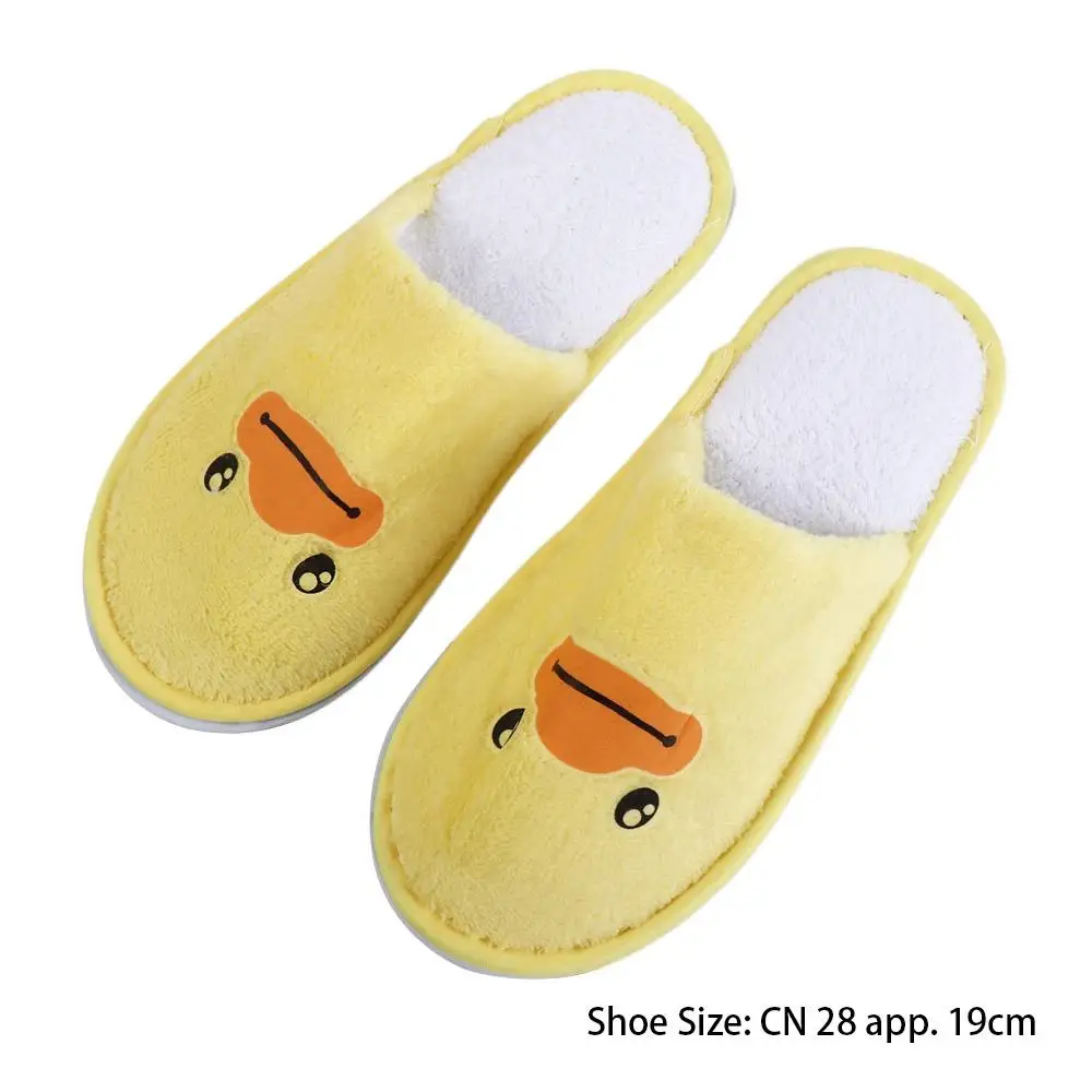 Zapatillas desechables de pato amarillo para niños, pantuflas de Hotel informales de dibujos animados, cómodas, talla única