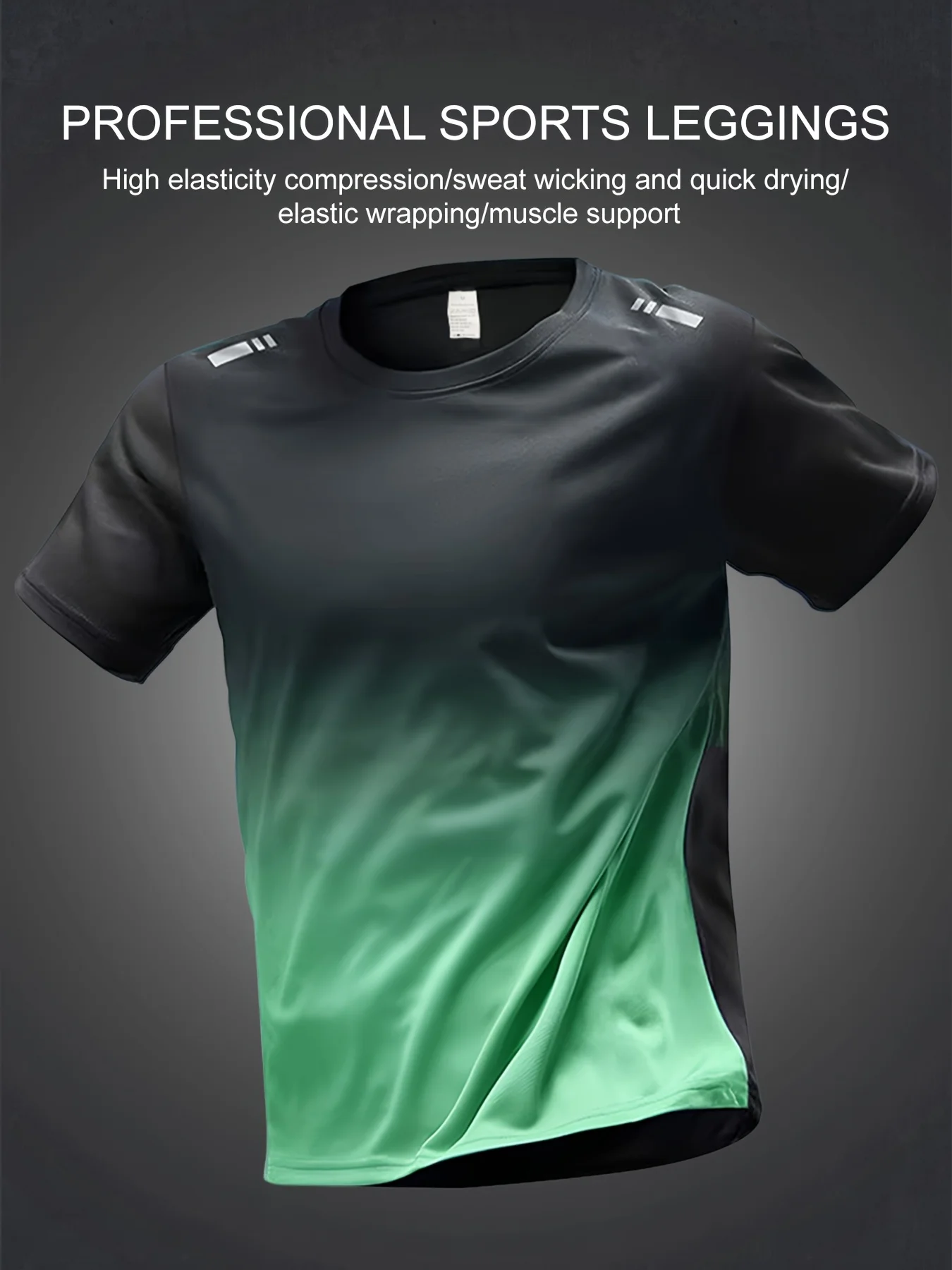 

Новая футболка для фитнеса с половиной рукавом для бега, мужская спортивная куртка с короткими рукавами для бега, подходит для использования в отдых и на открытом воздухе.