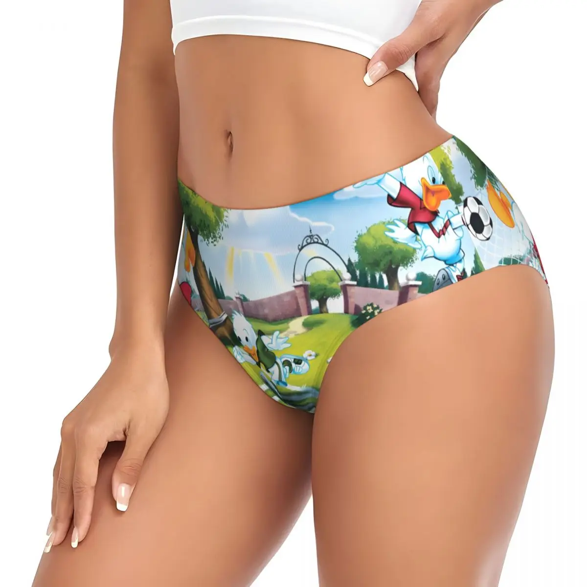 مخصص دونالد داك كاريكاتير مانغا سراويل قصيرة النساء ملابس داخلية جيدة التهوية