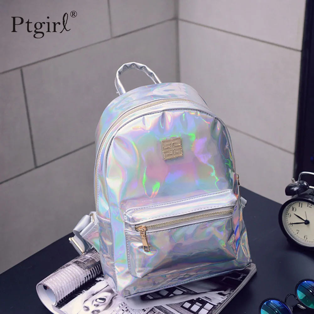 

Women Laser Unicorn Backpack 2024 Korean Version Fashion Student School Bags Ptgirl Mini Backpack for girls Bags mochila escolar