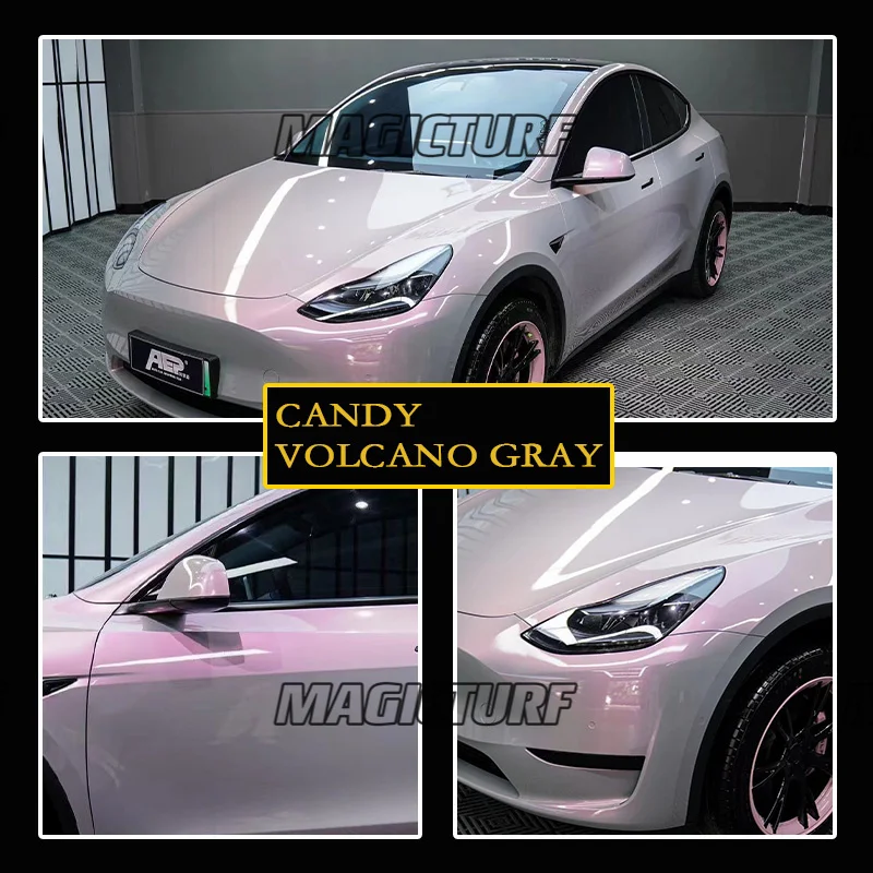 

Chameleon Two Color Candy Volcano Gray Air Bubble Free Car Wrap Vinyl Film