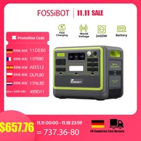 FOSSiBOT F2400 Portable Power Station, 2048Wh/640000mAh LiFePO4 Battery, 2400W(4800W Peak) Solar Generator,16 Output Ports