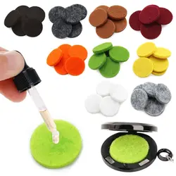 100pcs Colorful Round Trendy Aromatherapy Felt Pads 22mm Fit for 30mm Essential Oil Diffuser Locket Floating Locket