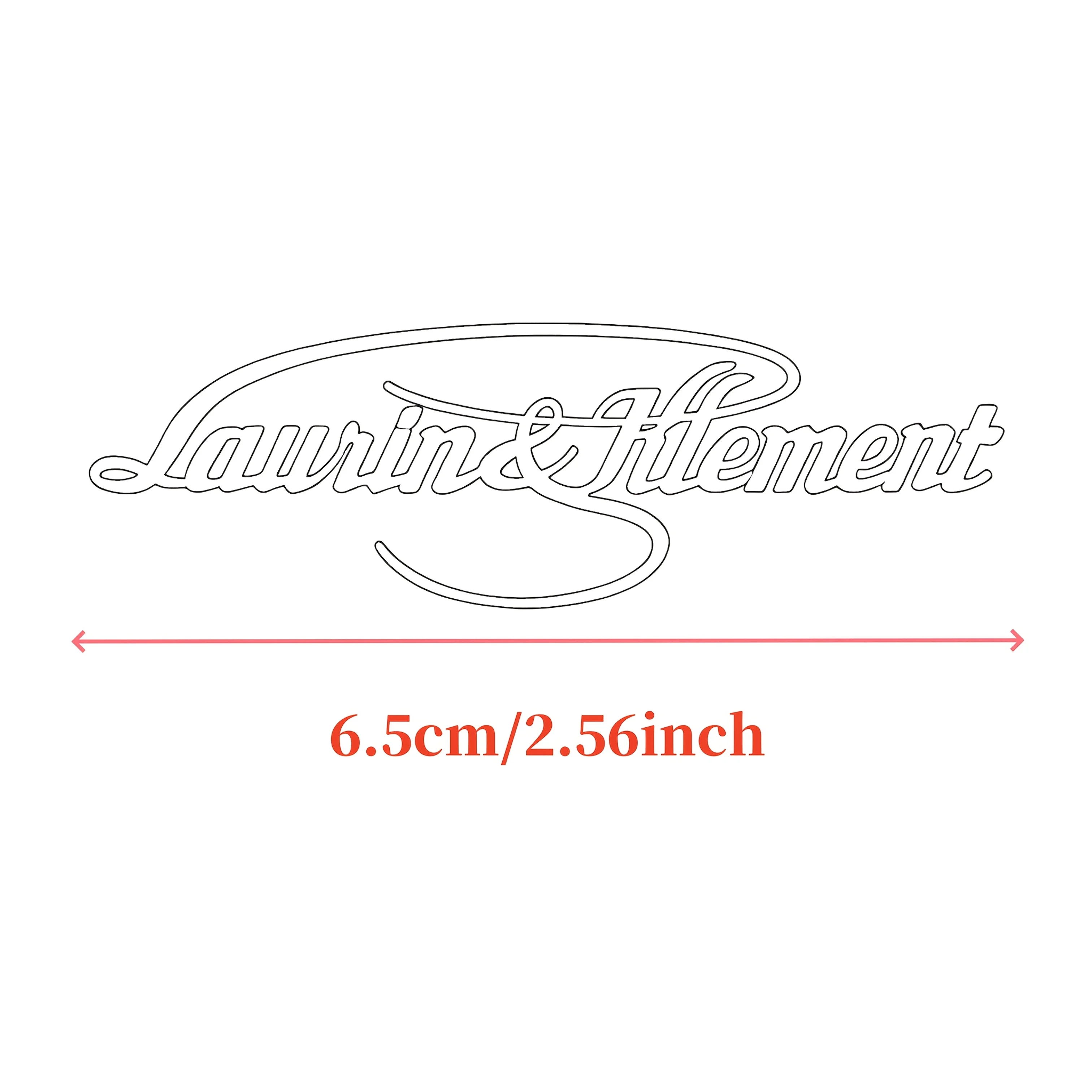 2PCS "Laurin & Klement" Retro Car Sticker, Elegant Script Decal for Car Body/Window, Add Classic Vibe to Your Automobile