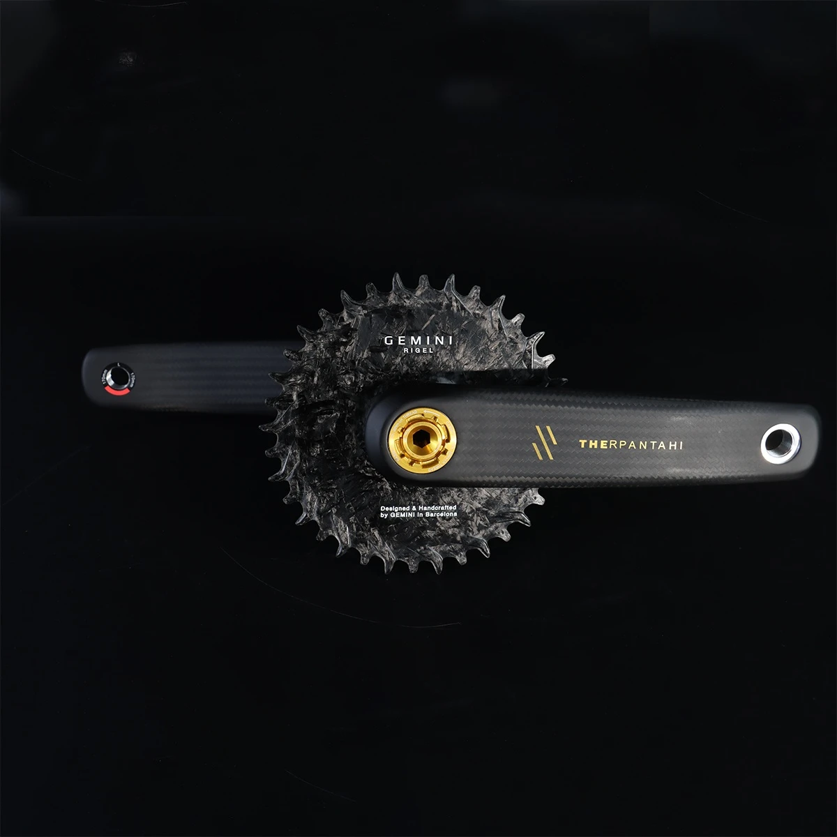 RPANTAHI Carbonfaser-Mountainbike-/Faltrad-Kurbelgarnitur, 24mm Titanachse, ultraleichte Mountainbike-Kurbelgarnituren, 3-Bolzen-Montage – Detail 8