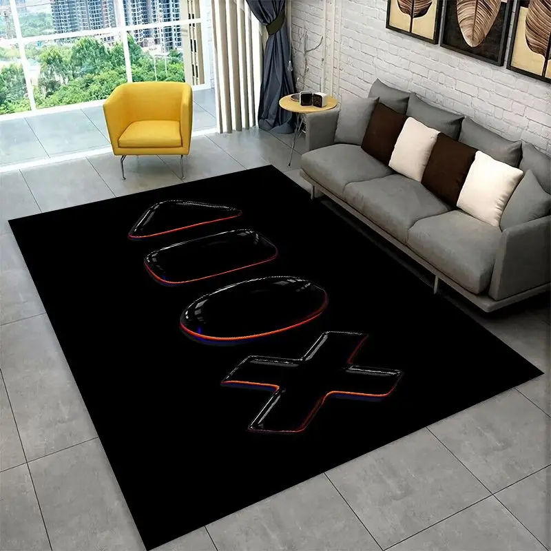 Retro Game Zone logo Controller Non-Slip Area Rug for Living Room,Bedroom,Playroom,Soft Carpet Floor Mat Home Decor Rug  Room