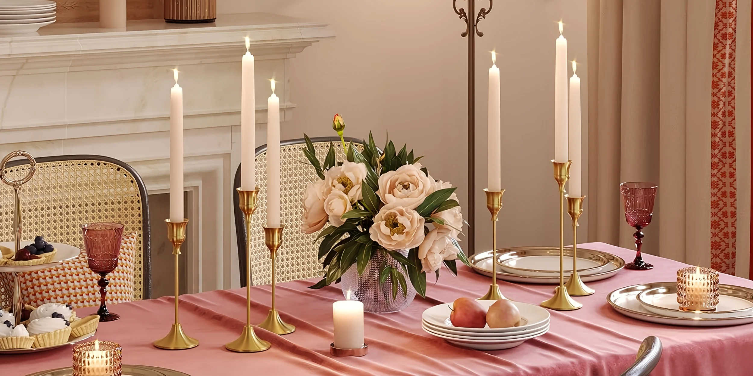 30/60pcs Golden Metal Candle Holders for Wedding & Party Decor – Heart-Shaped Stand with Pillar Candle Support, Elegant Home & E view 7