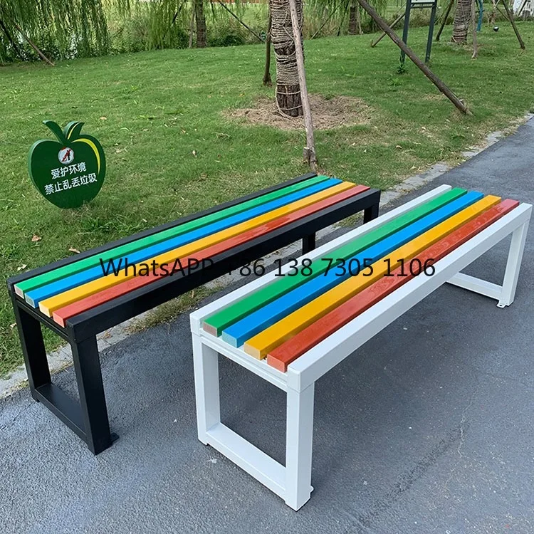 

Outdoor rest Outdoor garden Park Long row Bench Bench Square lounge chair