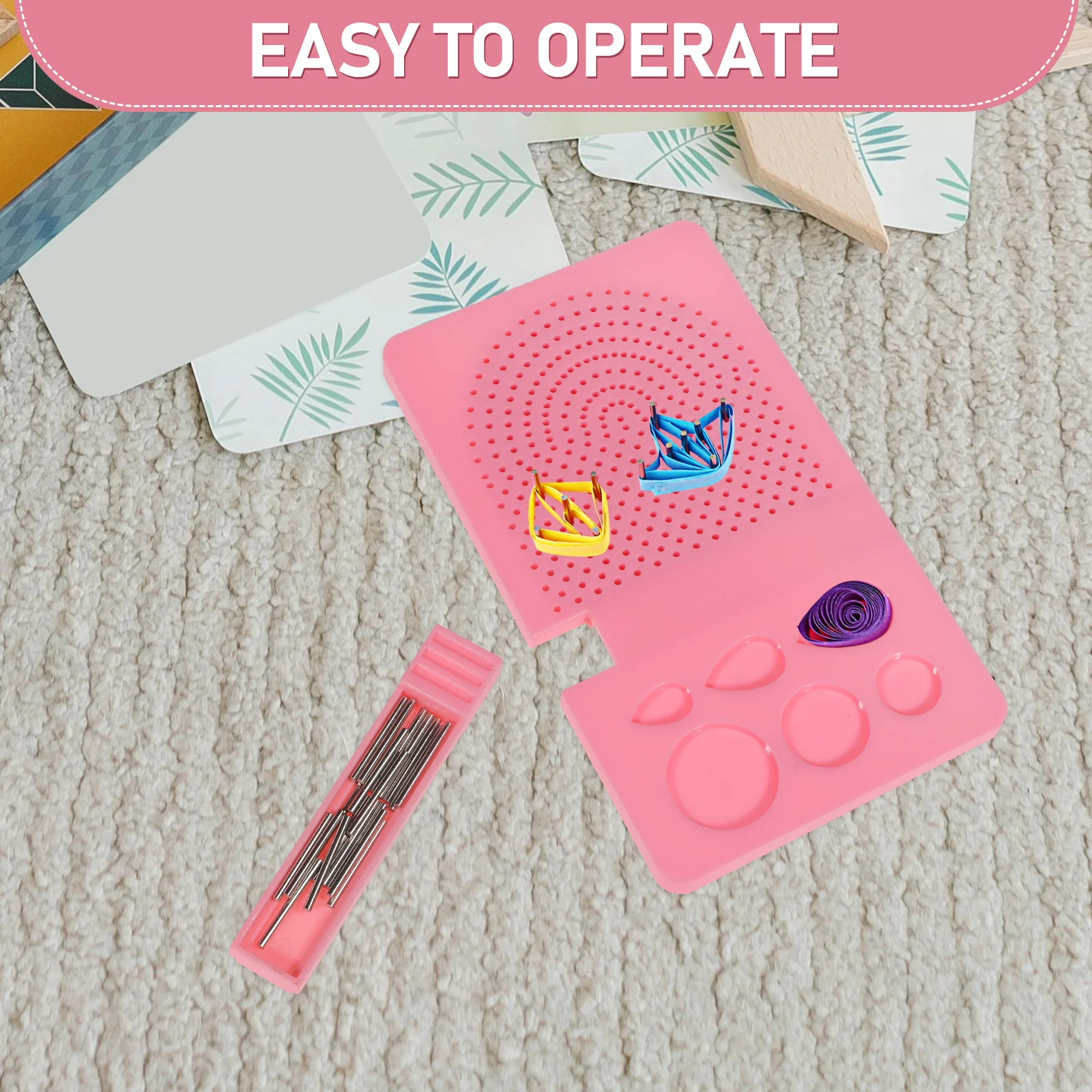 

1 set 1 Set Quilling Board With Pin Nonslip Diy Paper Winding Tool For Crafting Flowers Cards Decor Art Quilling Supplies Kit