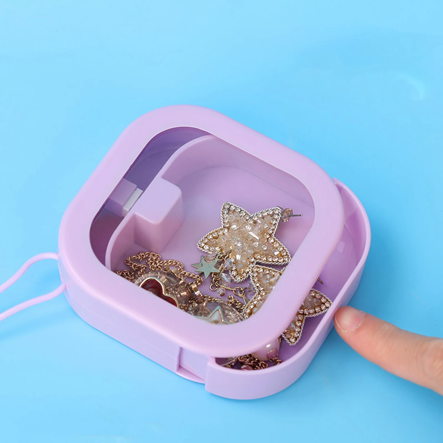 Portable Mini Storage Box For Small Item Carry-on Clear Flip Jewelry Beads Candy Hairpin Pills Organizer Box For Home Travel