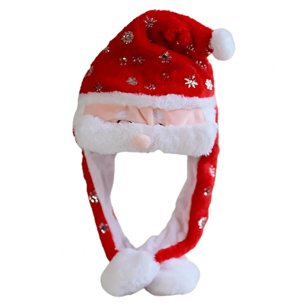 

Ear Moving Jumping Hat Christmas Hat with Moving Ears Festive Christmas Santa Hat with Ear Moving Feature for Xmas for Cosplay