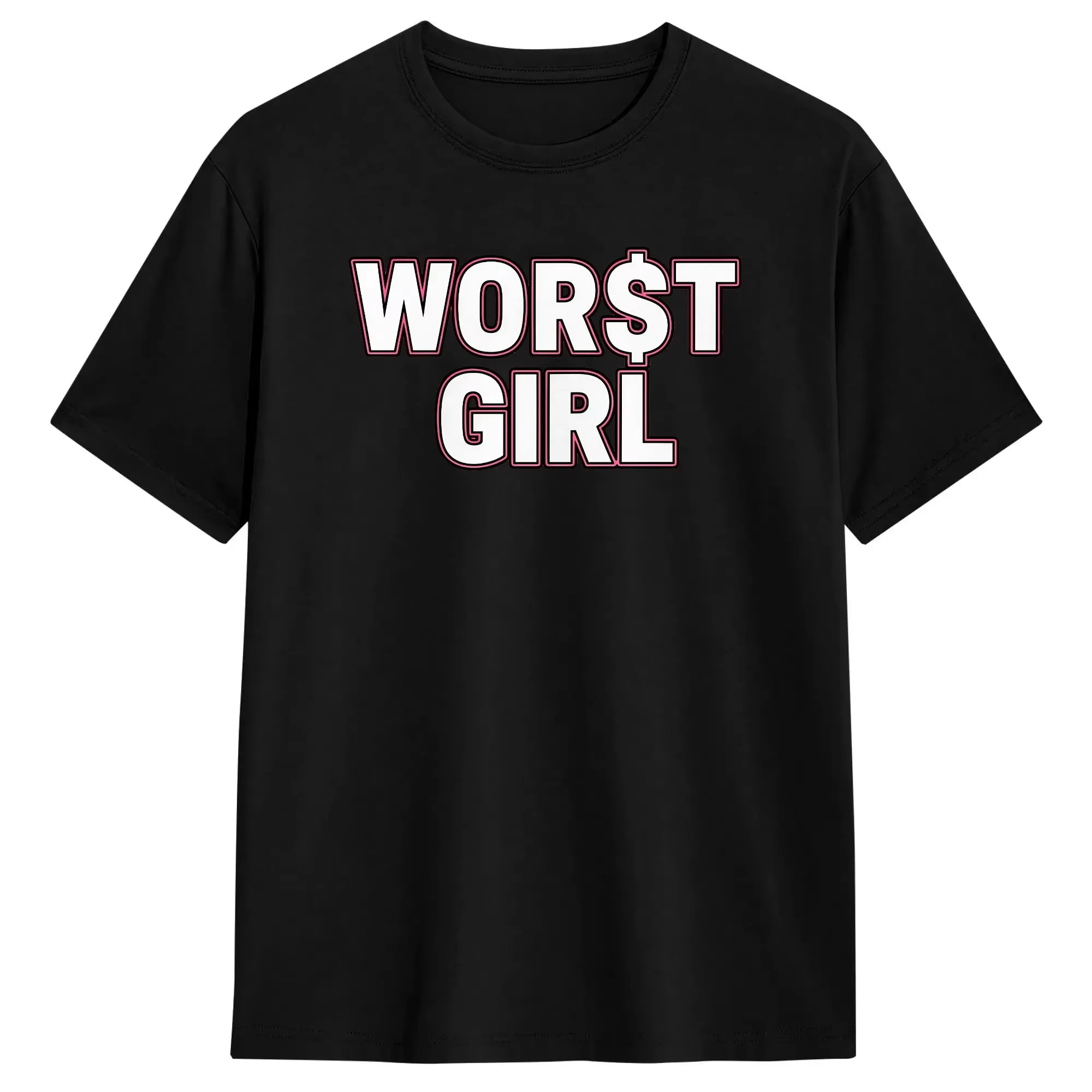 1 Stück Slayyyter Worst Girl In America Baumwoll-T-Shirt Unisex Herren Damen Kinder Streetwear Lässiges Kurzarm-Oberteil – Detail 10