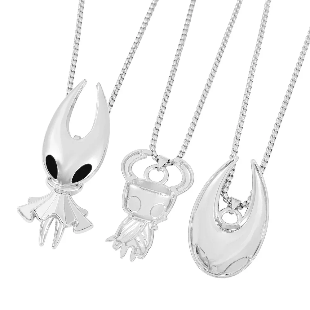 ファッションゲームジュエリーアクセサリー、ホロウナイトをテーマにしたネックレス、人気ゲーム「シルクソング」のヒップホップネックレスアクセサリー