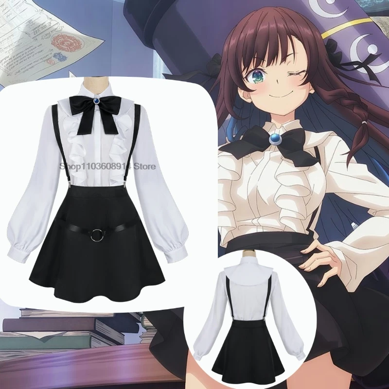 Voorverkoop Anime Guild Receptionist Solo Boss Alina Clover Cosplay Kostuum Shirt Rok Strikje Hoofdtooi Meisjes Vrouw Party Con Pak