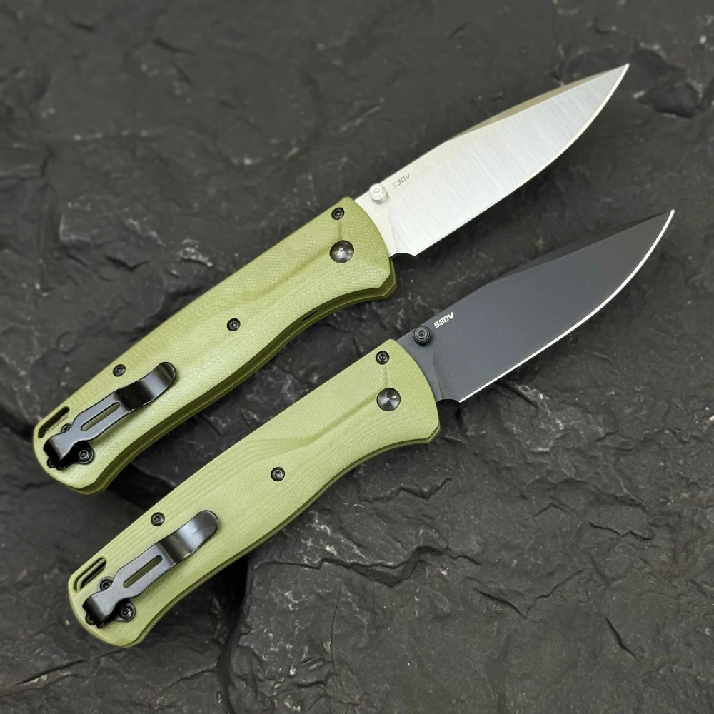 Camping Cooking In Forest - G10 Handle BM 535 Bugout Mini
