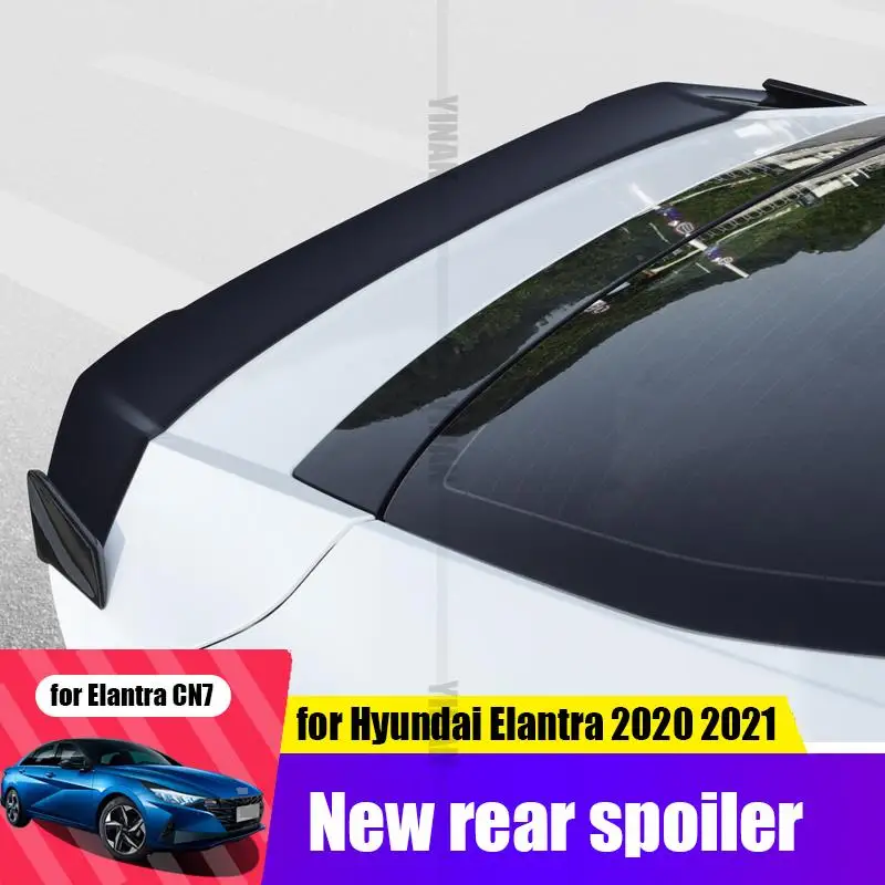 

For Hyundai Elantra Avante CN7 2020 2021 2022 Car Rear Spoiler ABS Trim New Special Spoiler