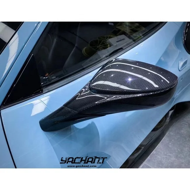 

Dry Carbon Fiber 2015-2022 Ferrari 488 GTB Spider & F8 Tributo Side Mirror Frame Replacement Body Parts Including Mirror Covers