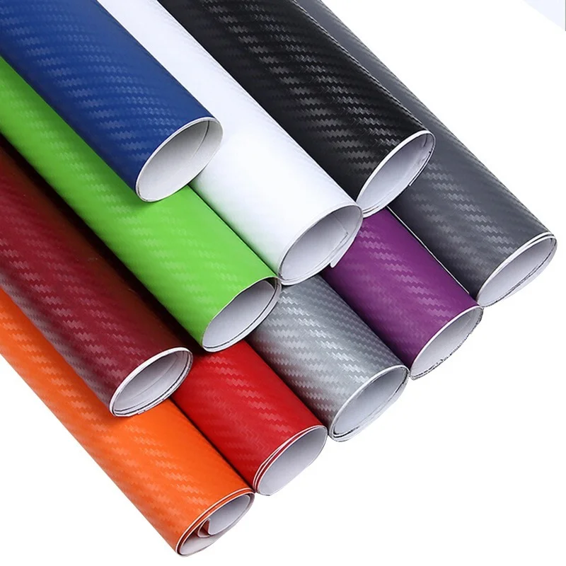 30cmx127cm Carbon Fiber Sticker Car Styling 3D Vinyl Roll Film DIY Decal Car Motorcycle Decoration Laptop Skin Phone Cover Film