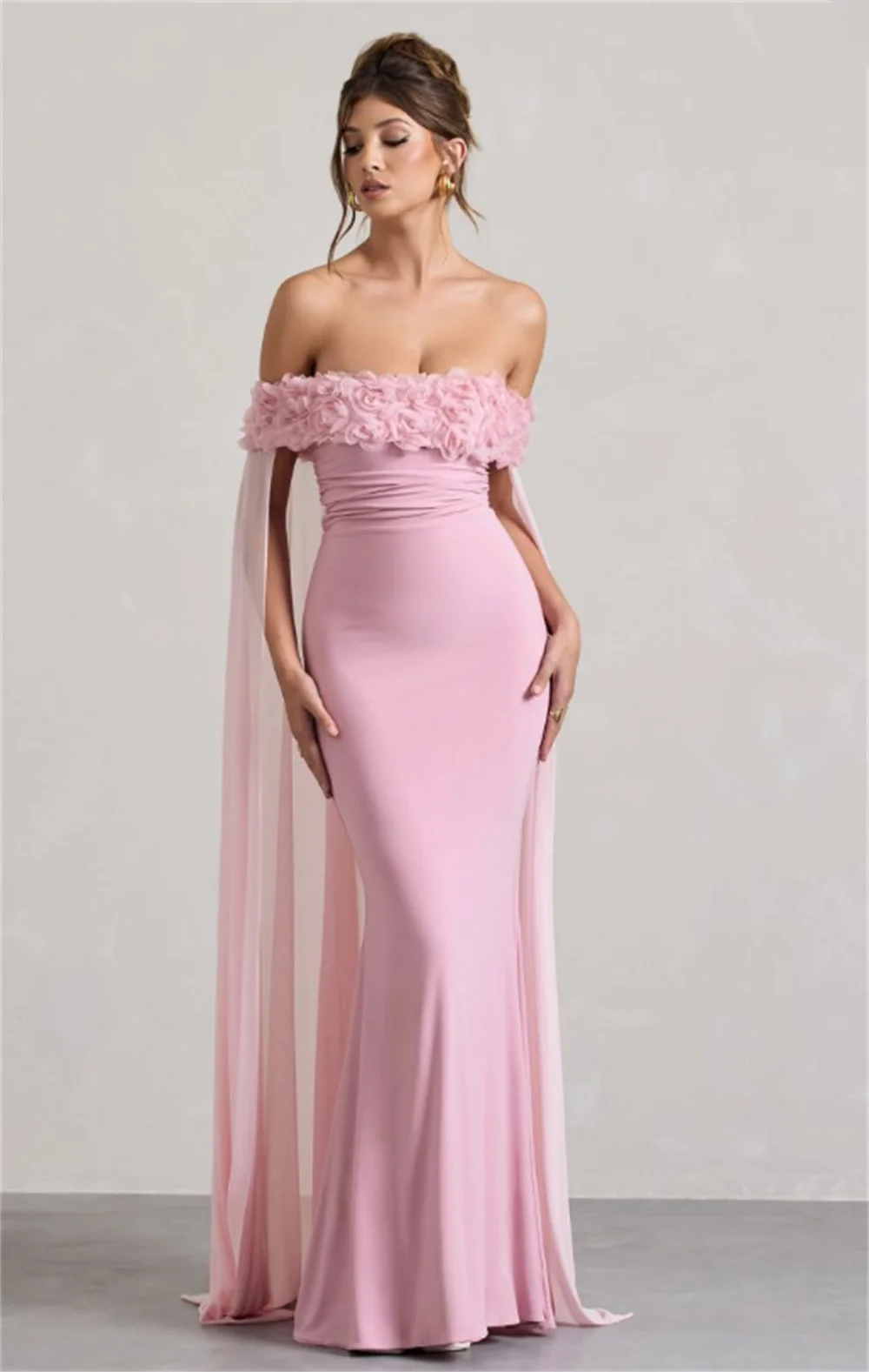 فستان سهرة نسائي فساتين لحضور الحفلات الموسيقية بدون حمالات حورية البحر زهري بدون أكمام لحفلات الكوكتيل فستان رسمي أنيق 2025 مخصص #2