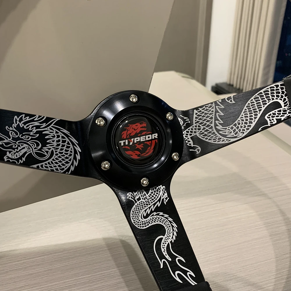 China Dragon year totem steering wheel limited to 100 suit leather steering wheel for sale worldwide in 2024