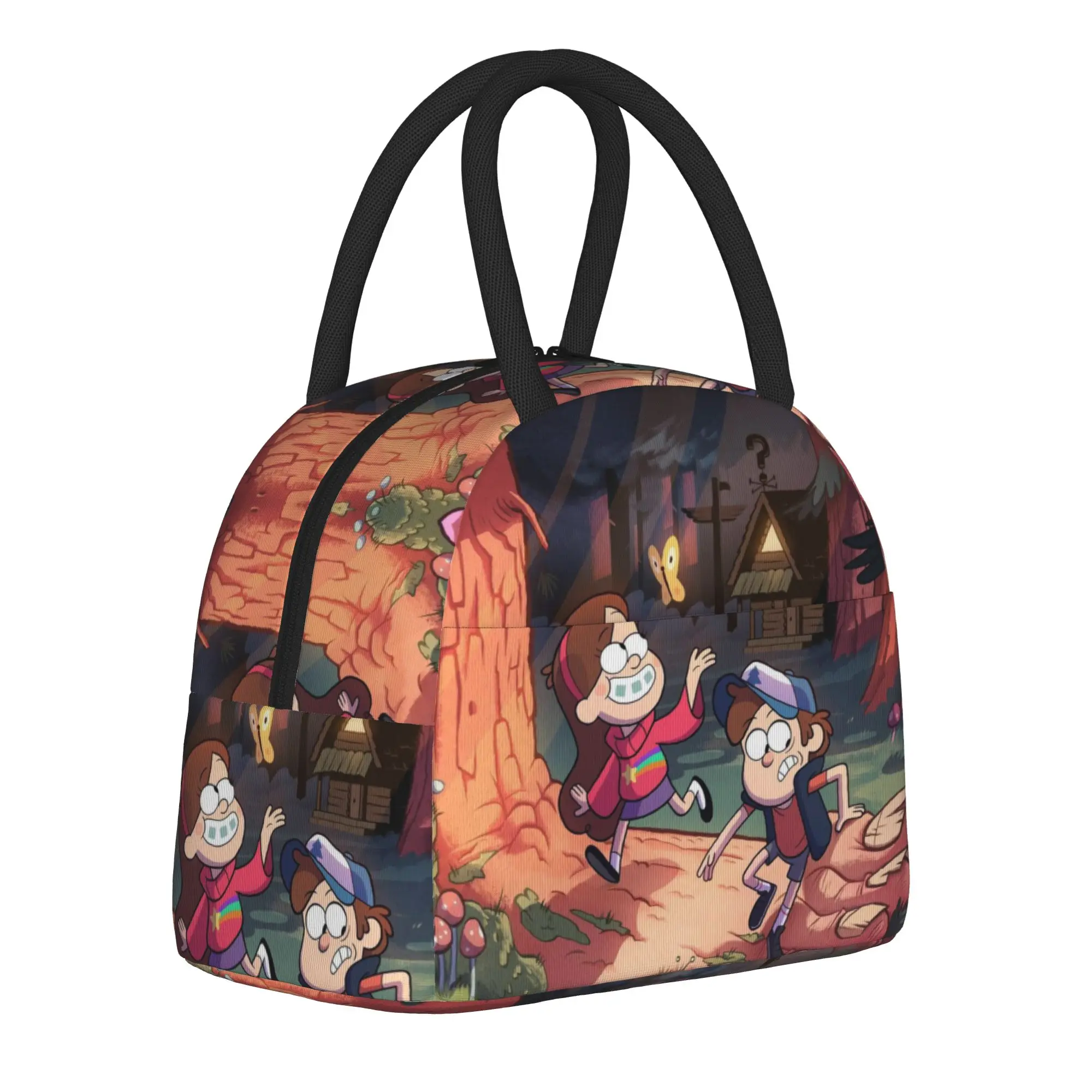 G-Gravity Falls Thermal Insulated Lunch Bags for Office  Portable Bento Box Men Women Cooler Thermal Lunch Boxes