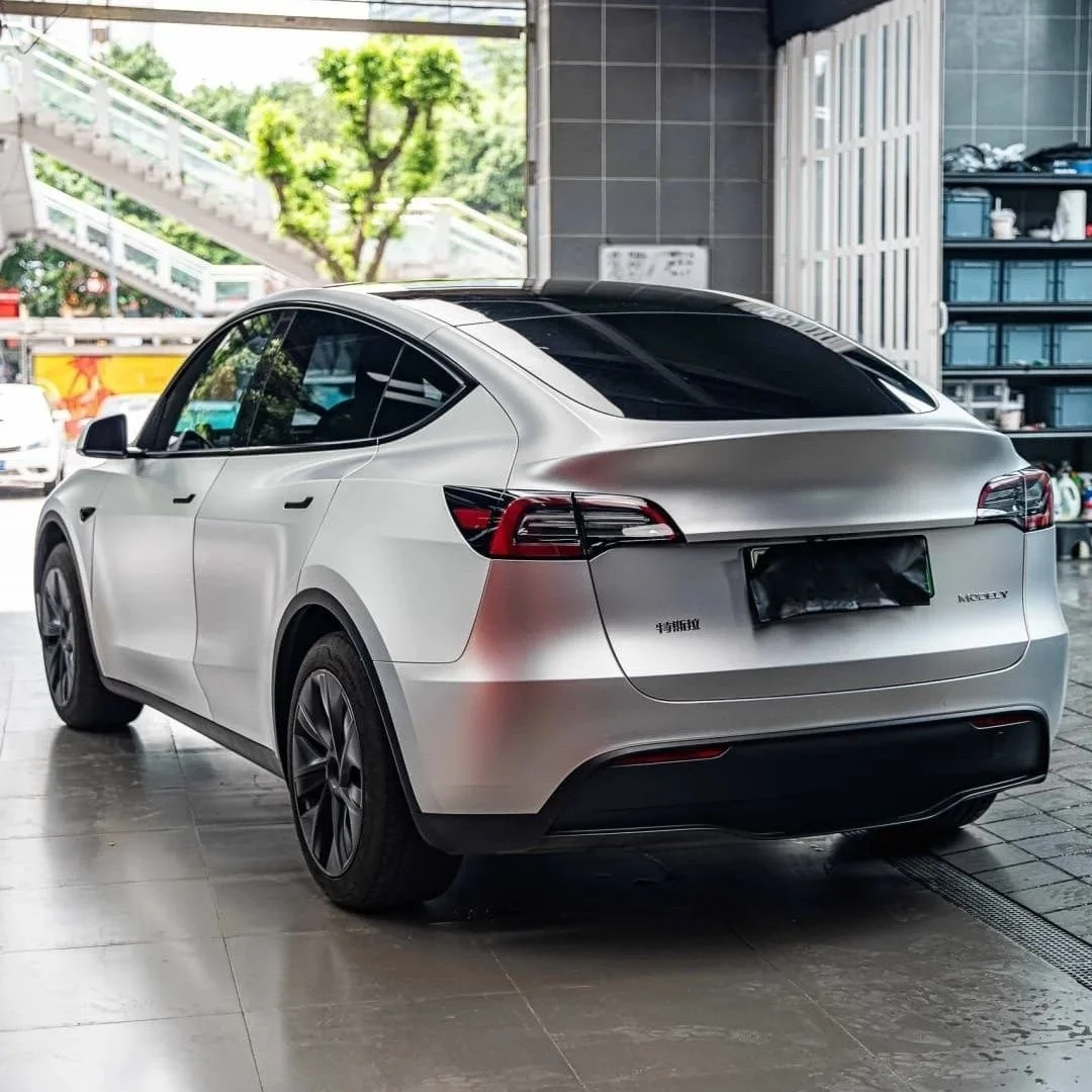 Qualidade superior PET Matte Chrome Alexander Silver Car Wrap Vinil Adesivo Filme de embrulho automático