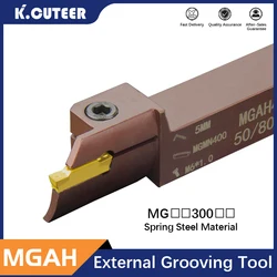 MGAH High-End aço Grooving Knife, Primavera, MGAH320R, MGAH325R, Large Range, 24mm, 400mm, para MGGN, MGMN300, Carbide Insert Lathe