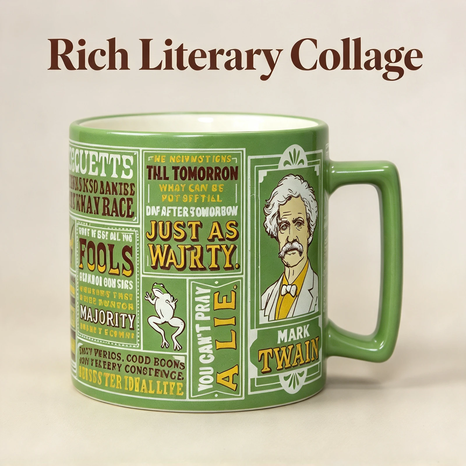 450ml Ceramic Mug TWAIN Coffee Cup Janes Austens Quotes Mug Vintage Retro Literature Tea Mugs Classic Novel Gift For Her Him