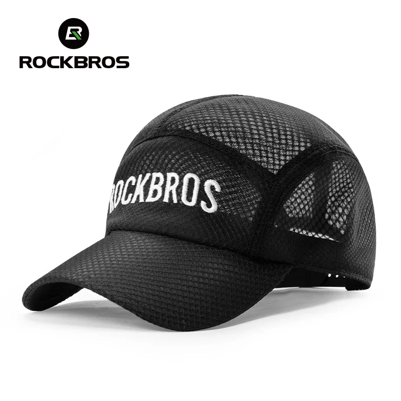 

ROCKBROS Breathable Mesh Sports Caps Men Women Sunshade Hat Quick Drying Climbing Cycling Running Cap Baseball Golf Tennis Hats