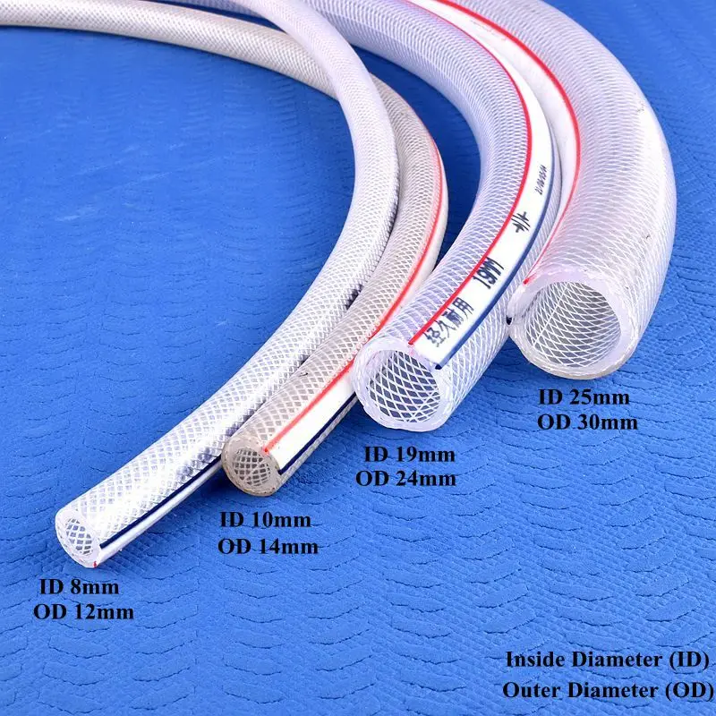 1M/3M/5M Mesh PVC Plastic Hoses Water Pump Tube  8/10/19/25mm Inner Dia Garden Plant Irrigation Tube Antifreeze Soft Pipe