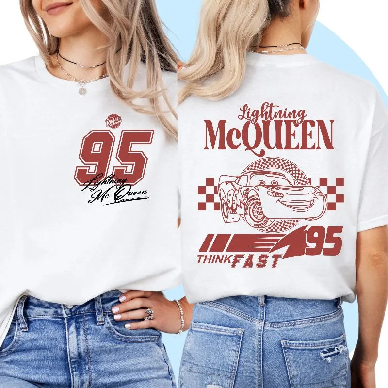

Рубашка с изображением автомобиля Молния Маккуин Дисней Волшебная идея подарка Диснея Рубашка для путешествий Рубашка Толстовка с капюшоном Футболка с рисунком