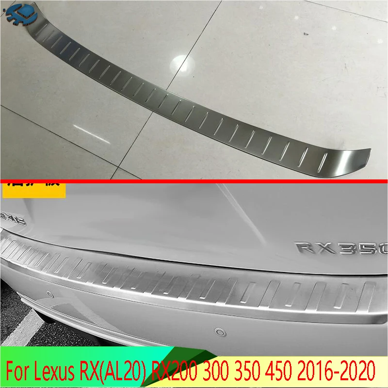 For Lexus RX(AL20) RX200 300 350 450 2016-2020 Stainless steel rear bumper protection window sill outside trunks decorative