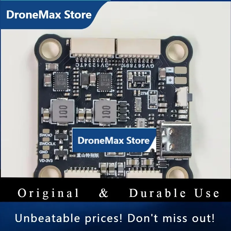 DroMaAT32 F435VMT7 Flight Controller ICM42688-P Gyro 128MB Blackbox Dual BEC Support X8 Configuration For FPV Drone Racing