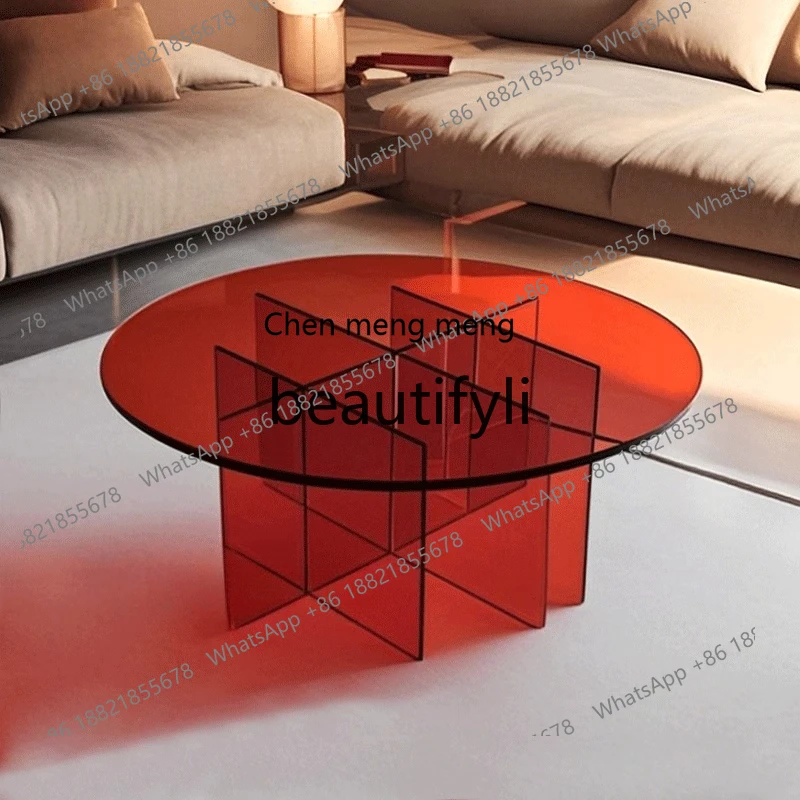 

Household living room acrylic coffee table light luxury modern simple combination small apartment, coffee table H