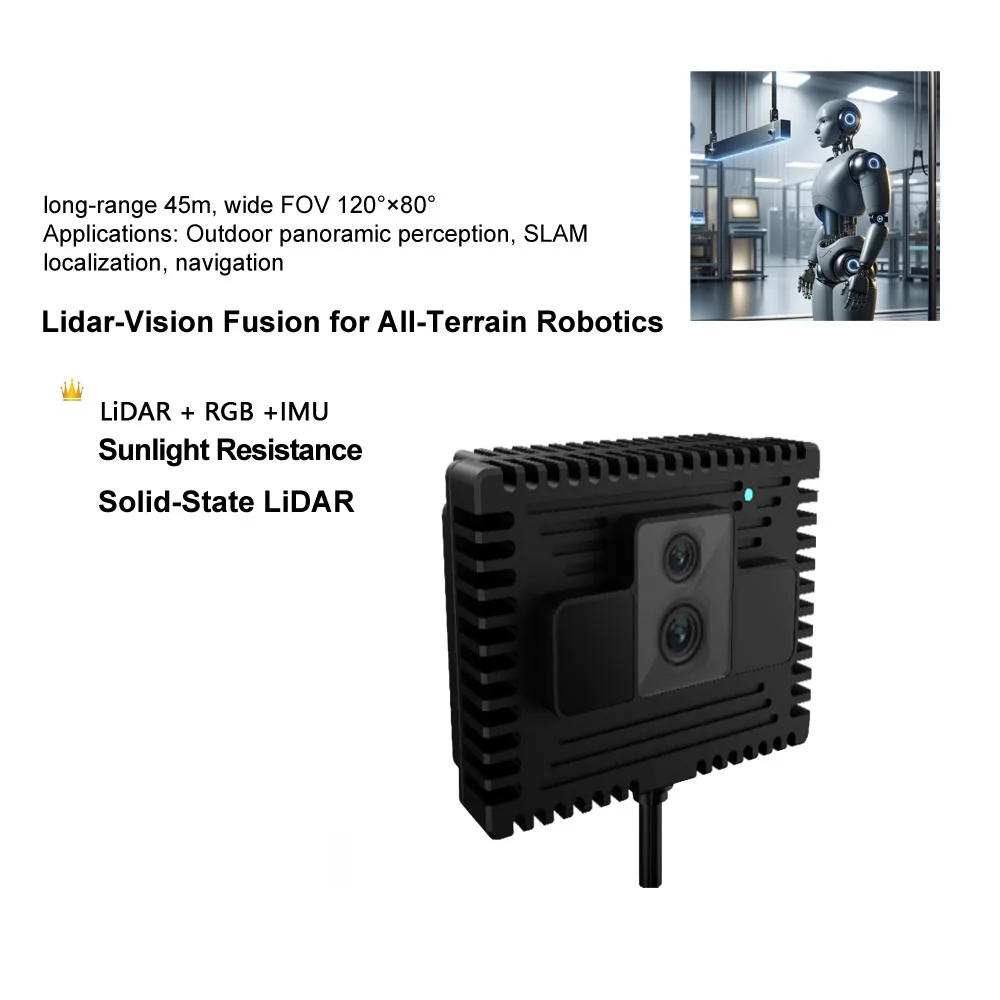 RGB TOF Depth Camera Solid-state LiDAR Vision IMU Fusion 940 Nm1280 X1080 Max30fps Accuracy≤1cmd ToF RGB-D Camera 3D Vision