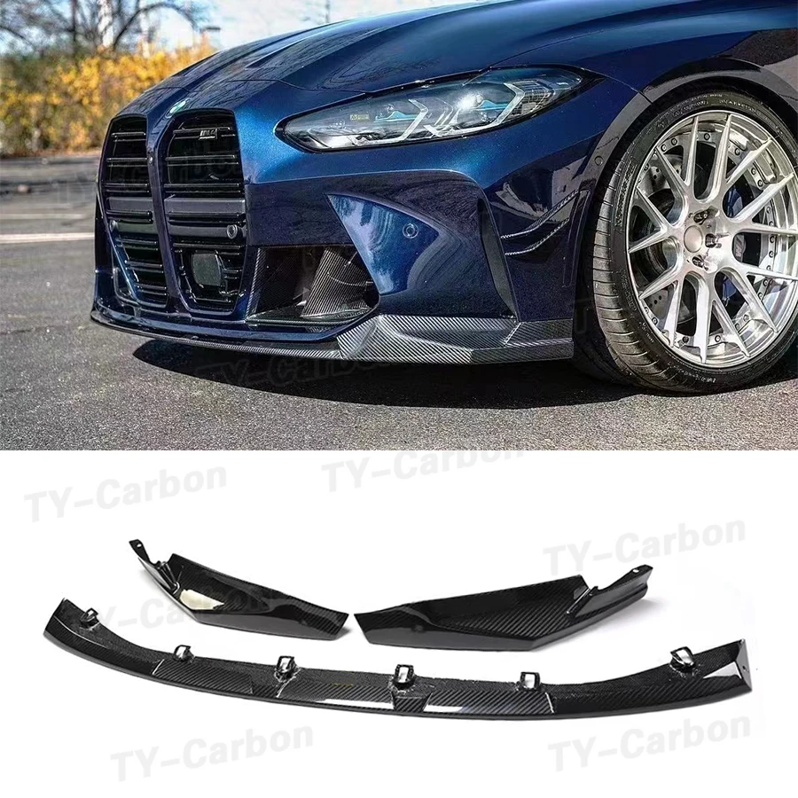 Per BMW G80 G82 G83 M3 M4 2021 + MP Style labbro anteriore BodyKit vera fibra di carbonio paraurti auto Spoiler Splitter Lip parti esterne FRP