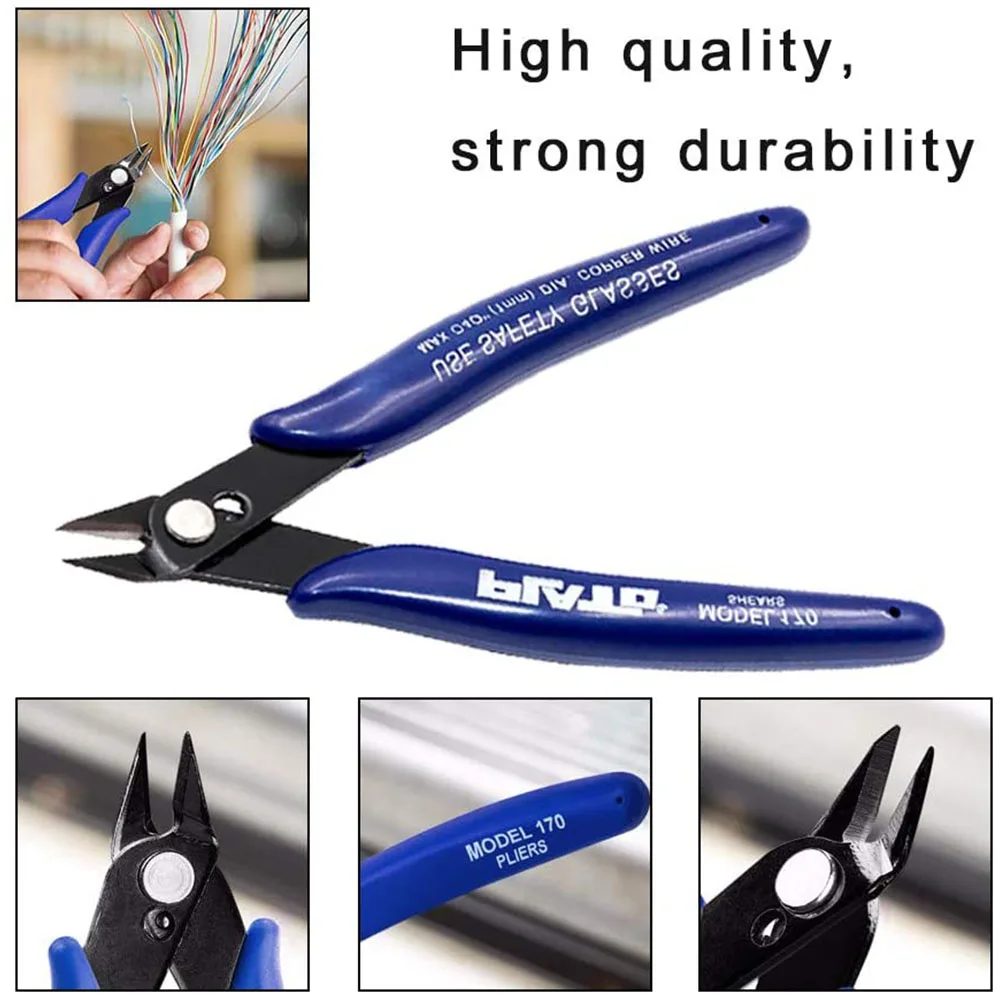 Universal Diagonal Pliers Multi Functional Tools Electrical Wire Cable Cutters Cutting Side Snips Flush Scissors 170 Hand Tools