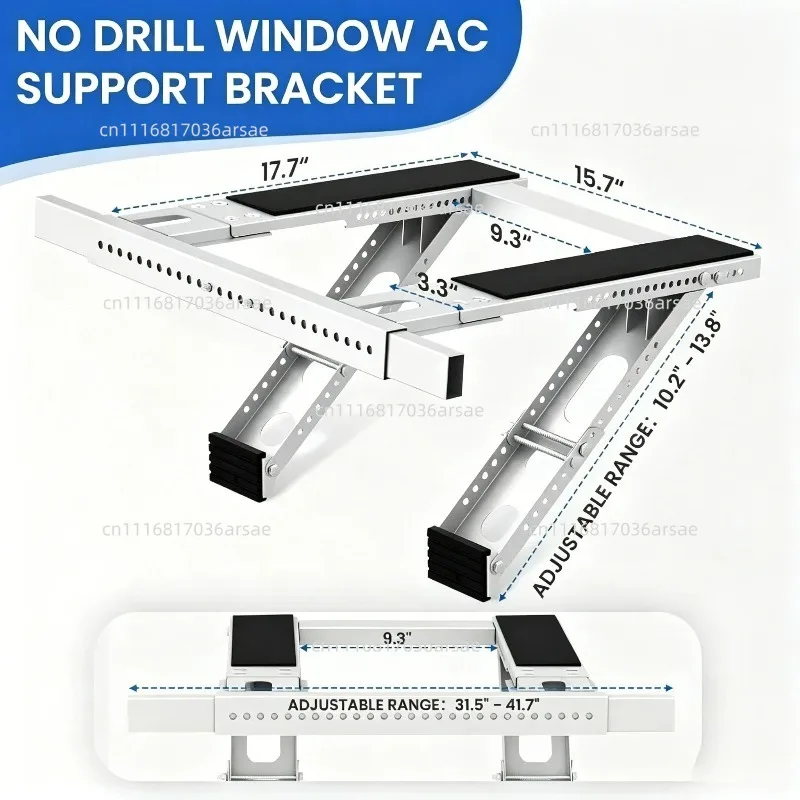 Heavy Duty Foldable AC Bracket, Universal Wall Mount for Window Air Conditioner