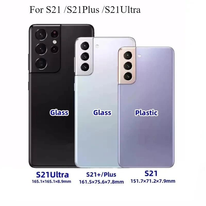 For Samsung Galaxy S21 /S21Plus /S21Ultra SM-G991B/F/U G996U G998N Back Glass battery cover case Back Cover Repair Parts