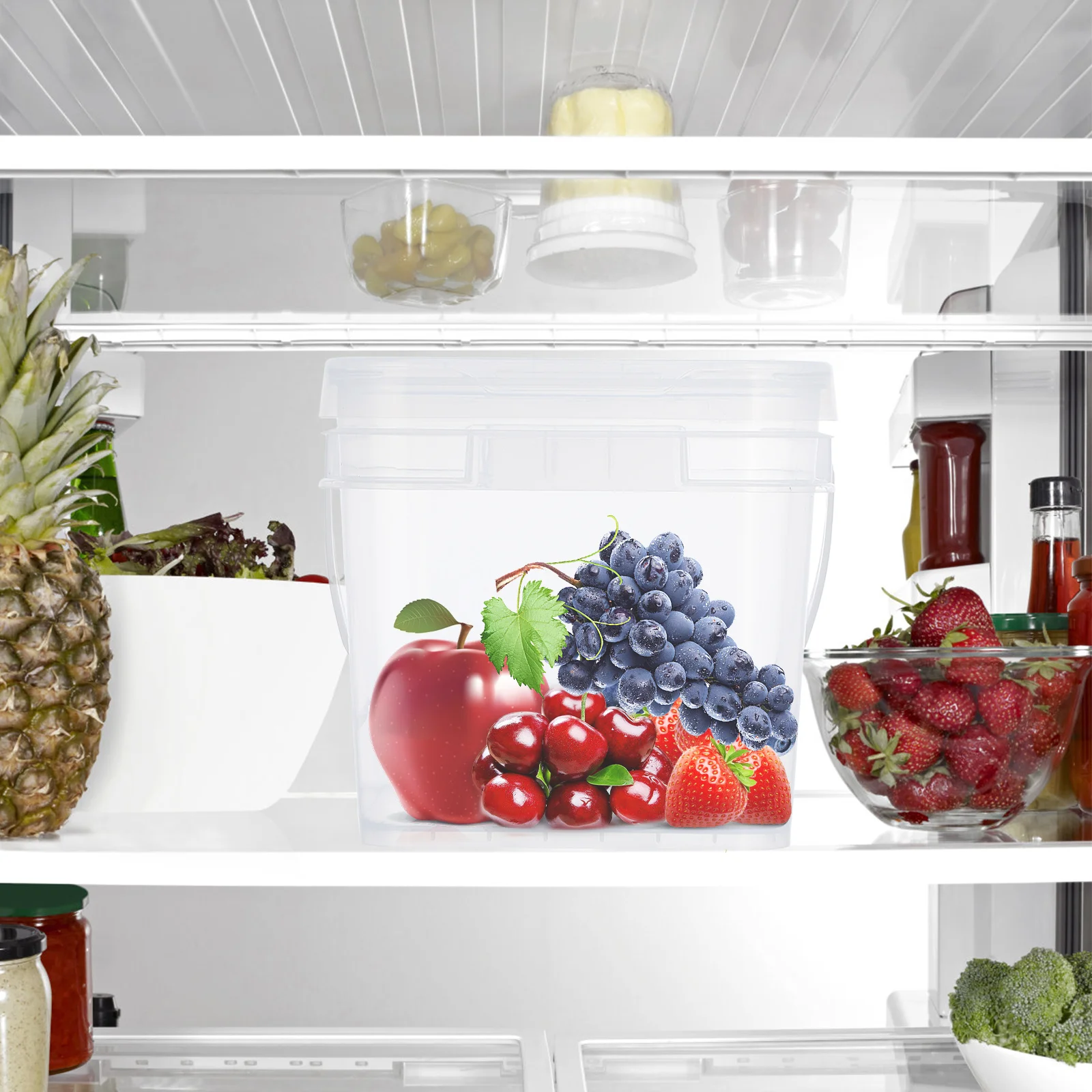 5L Paint Bucket Transparent Plastic Square Container Leakproof Storage for Coatings Sealants Pigments Paint Holder