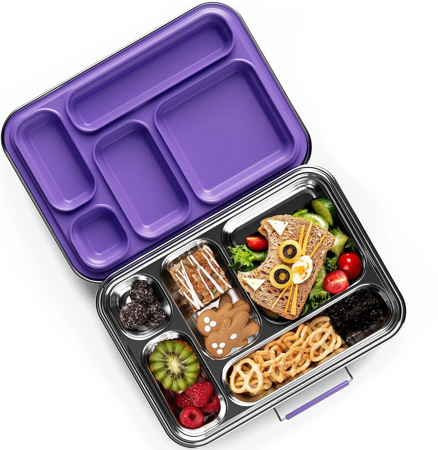 Stainless Steel Bento Box Kids: Kids Metal Bento Lunch Box BPA Free Lunch Box Containers 304 Stainless Steel Bento Box