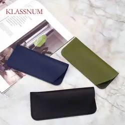 KLASSNUM Women PU Leather Protective Sunglass Bags Cover Case Box Reading Eyeglasses Pouch Eyewear Protector Case Accessories